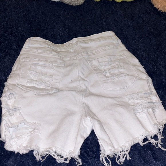 White jean shorts - Picture 2 of 2